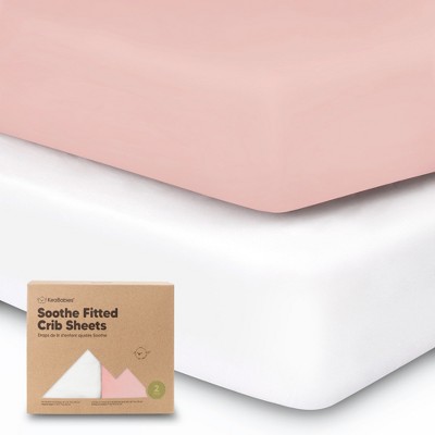 KeaBabies 2pk Soothe Fitted Crib Sheets Neutral, Organic Baby Crib Sheets, Fits Standard Nursery Baby Mattress
