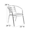 Emma and Oliver 4 Pack Heavy Duty Commercial Aluminum Indoor-Outdoor Slat-Back Stack Chair - 4 of 4