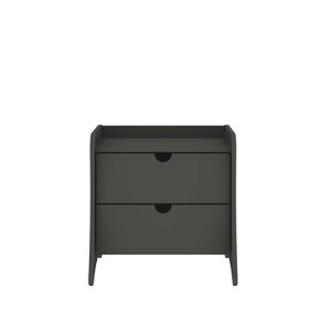Sapphtopaz Modern Nightstand with 2 Drawers & Top Storage End Table with Curved Legs & Unique Side Panels Bedside Table for Bedroom,Living Room - 1 of 4