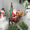 Northlight Santa Claus on a Reindeer Holding a Frosted Pine Tree Christmas Figurine - 8.25" - 2 of 4