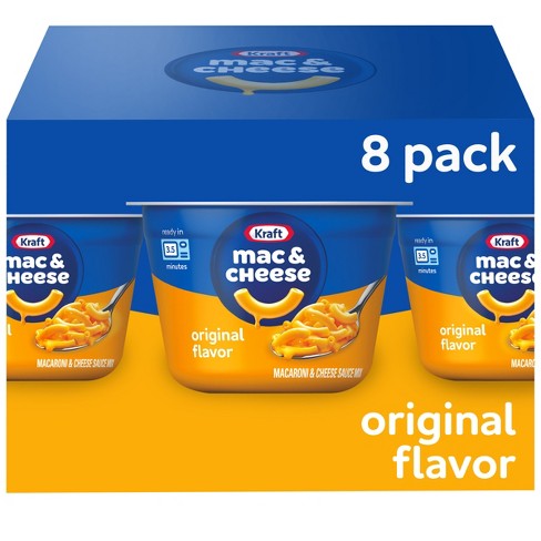 Kraft Original Mac And Cheese Cups Easy Microwavable Dinner - 16.4oz/8ct :  Target