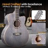 Pyle 36" Beginner Acoustic Guitar Kit with Cutaway Body - PGA550CAB.6 - Matte Black - 20 Frets - 4 of 4