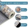 Washable Rug Vintage Boho Low Pile Non-Slip Foldable Ultra-Thin Carpet for Living Room Bedroom Guest Room Office - 4 of 4