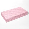 Bacati - Pink Quatrofoile Printed 100 percent Cotton Universal Baby US Standard Crib or Toddler Bed Fitted Sheet - 3 of 4