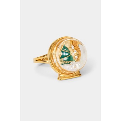 HOLI-DAZE SNOW GLOBE RING