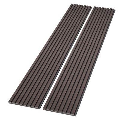 2-Pack 94.49 x 12.6 in. Solid Wood Acoustic Slat Wall Panel for Modern Interior Decor, TV Background, Living Room