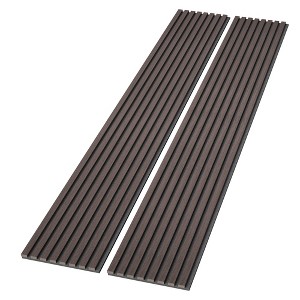 2-Pack 94.49 x 12.6 in. Solid Wood Acoustic Slat Wall Panel for Modern Interior Decor, TV Background, Living Room - 1 of 4