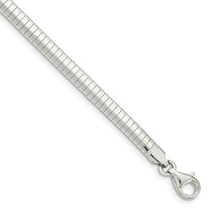 Black Bow Jewelry 4mm Sterling Silver Polished Cubetto Chain Bracelet - 1 of 4