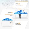 EAGLE PEAK Slant Leg Pop-up Canopy Tent Easy One Person Setup Instant Outdoor Beach Canopy Folding Portable Sports Shelter - 2 of 4