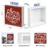 Merry Christmas Wooden Box Sign - Red Christmas Decor, Wood Sign for Home Office Desk Shelf Table Decor, 5x5 Inch - 2 of 4