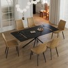 KTMBDW 83" Extensible Sintered Stone Dining Table, Modern Kitchen Table with Durable & Scratch-Resistant Surface for Dining Room - 3 of 4