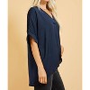 Women's V-Neck High-Low Top - GLAM - 2 of 3