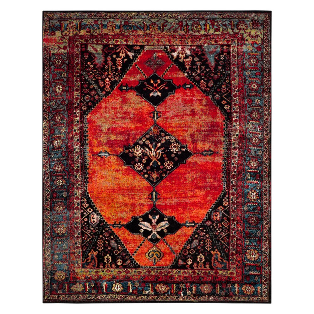 9'x12' Medallion Loomed Area Rug Orange - Safavieh