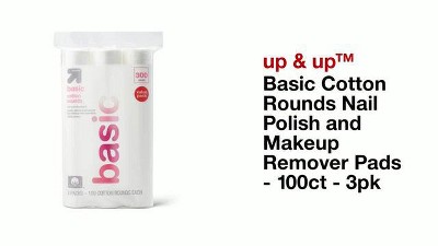 Organic Cotton Rounds Nail Polish And Makeup Remover Pads - 100ct - Up &  Up™ : Target