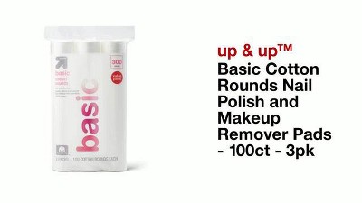 Basic Cotton Rounds Nail Polish And Makeup Remover Pads - 300ct/3pk - Up &  Up™ : Target