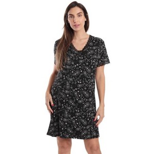 Just Love Short Sleeve Nightgown for Women – Cozy, Lightweight Sleepwear with Classic Design - 1 of 3