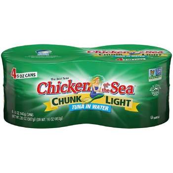 Chicken of the Sea Chunk Light Tuna in Water - 5oz/4ct