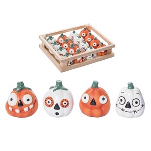 Transpac Resin Mini Pumpkins Set of 16 for Halloween Decor, Charming Decorative Objects for Fall and Seasonal Celebrations - 1 of 1