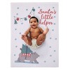 NoJo Bear White, Red, and Green "Santa's Little Helper" Christmas Photo Op Super Soft Baby Blanket - 2 of 4