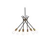 Elegant Lighting Lucca 23 inch pendant in black and brass - 3 of 4