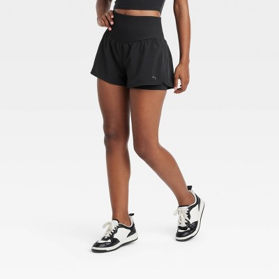 Women's High-Rise 2.5" Seamless Waistband Woven Shorts - JoyLab™ Black S