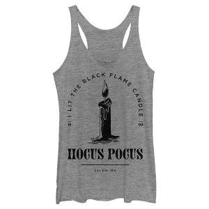 Women's Disney Hocus Pocus I Lit Flame Candle Racerback Tank Top - 1 of 3