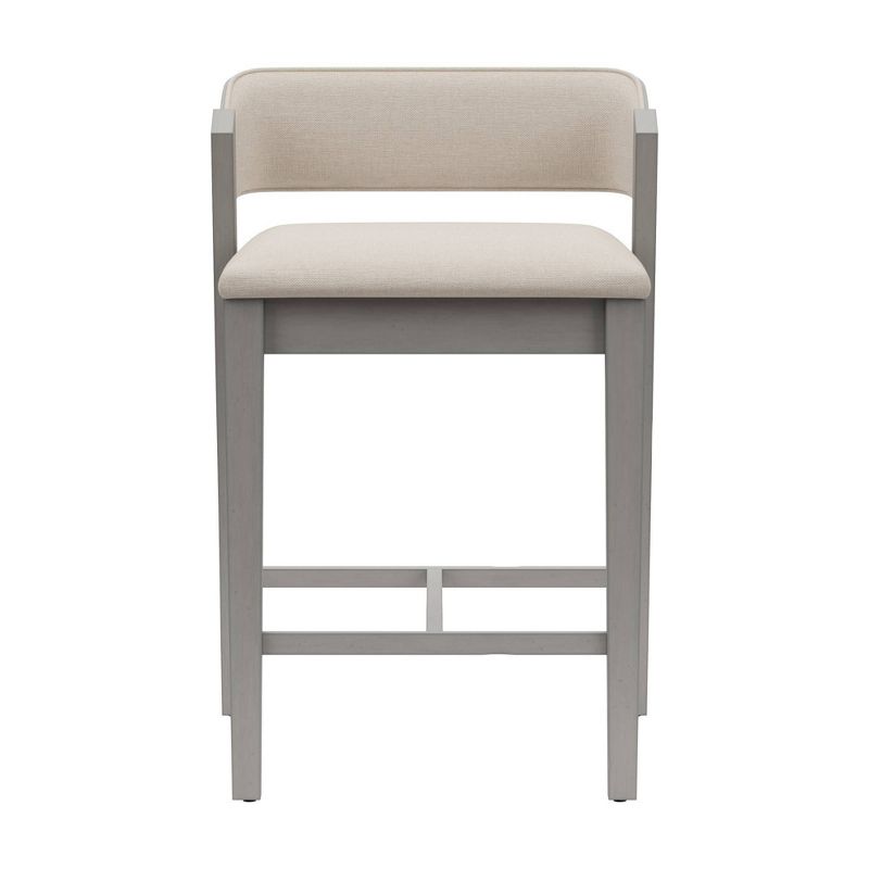 26&#34; Dresden Wood and Upholstered Counter Height Barstool Distressed Gray - Hillsdale Furniture, 5 of 17