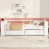 PAGED Twin Size Daybed Modern Wooden Bed Frame with Shelves and 2 Drawers for Bedroom and Living Room - 2 of 4