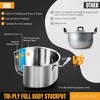 Itopfox Stainless Steel Cookware Set, 6-Piece Nonstick Induction Pots & Pans Set, Works with Gas/Electric Cooktops, Dishwasher Safe - 4 of 4