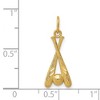 Black Bow Jewelry 14k Yellow Gold Diamond Cut Baseball Bats and Ball Pendant - 3 of 4