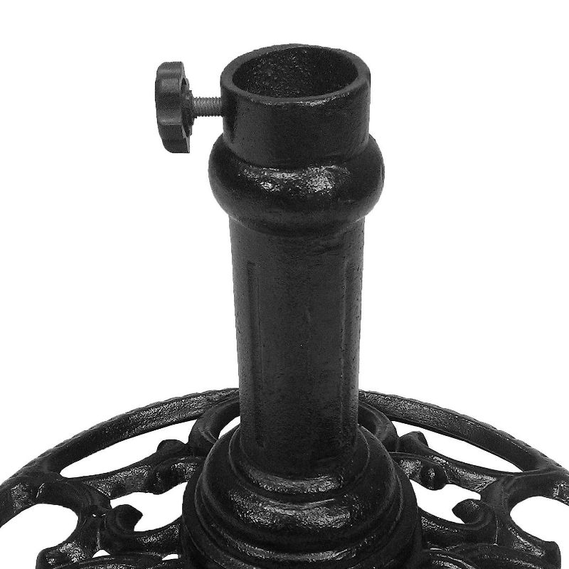 23lb Round Umbrella Stand Black - Oakland Living: Durable Cast Iron, Weather-Resistant, Powder-Coated Finish, Fits Most Umbrella Poles, 4 of 6