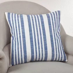 20"x20" Oversize Down Filled Striped Design Square Throw Pillow - Saro Lifestyle