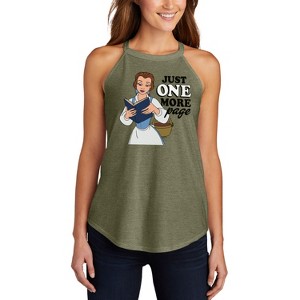 Women's - Disney Princess - Belle One More Page Graphic High Neck Tank - 1 of 3