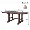 60"-78" Extendable Farmhouse Dining Table with Removable Leaf,Acacia Wood Rectangular Kitchen Table for 4-8–The Pop Home - 4 of 4