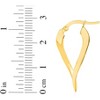 14k Yellow Gold or White Gold 29mm Teardrop Twist Freeform Earrings - 4 of 4