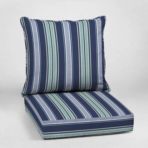 Arden selections sapphire aurora online stripe outdoor chair cushion