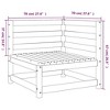 vidaXL Garden Sofa Pine Wood Color Solid Pine Wood 27.6x27.6 Modular - 4 of 4