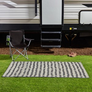 SKRAN Striped Arrow Area Rug, Washable Stylish And Stain Resistant Area Rug, Double-sided Outdoor Rug, Perfect For Camping, Patio, RV, Backyard - 1 of 4
