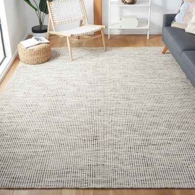 Ivory Tufted Handmade Wool 8' x 10' Rectangular Rug