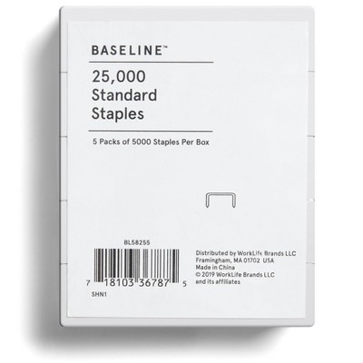 Baseline Staples .25 Leg Length 25000/Box BL58255