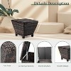 MOEPISY 27 Gallon Outdoor Rattan Storage Box for Patio Storage Table Trapezoidal - 4 of 4