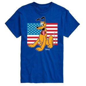 Men's - Disney - Pluto Patriotic USA Flag Short Sleeve Graphic T-Shirt - 1 of 4