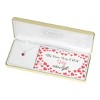 Stay Forever Young July Birthday Girl Red Heart Pendant 18 Inch Silver Plated Birthstone Necklace in Jewelry Box - 2 of 3