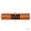FONTOI TV Stand with Open Shelves for Televisions up to 70", Media Console Entertainment Storage Console Table for Living Room, Walnut, - 3 of 4