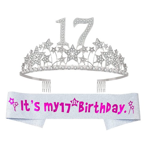 17th birthday deals sash and tiara