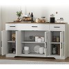 Jojoka 55" Modern Buffet Sideboard with Drawer and Adjustable Shelves，Coffee Bar Cabinet Table for Dining Room - 4 of 4