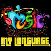 Men's Design By Humans Music is My Language By Shrooom T-Shirt - 2 of 2