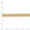 Black Bow Jewelry Men's 7.3mm 14k Yellow Gold Hollow Cuban Curb Chain Necklace - 4 of 4