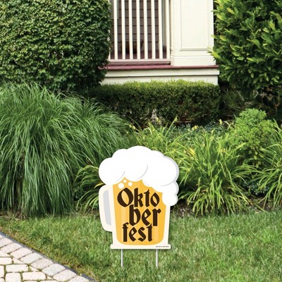 Big Dot of Happiness Oktoberfest - Outdoor Lawn Sign - Beer Festival Yard Sign - 1 Piece