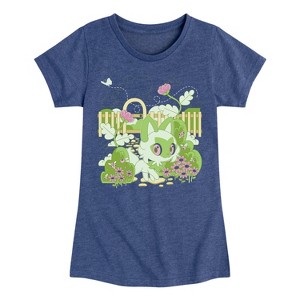 Girls' - Pokémon - Sprigatito Cottage Garden Fitted Short Sleeve Graphic T-Shirt - 1 of 4